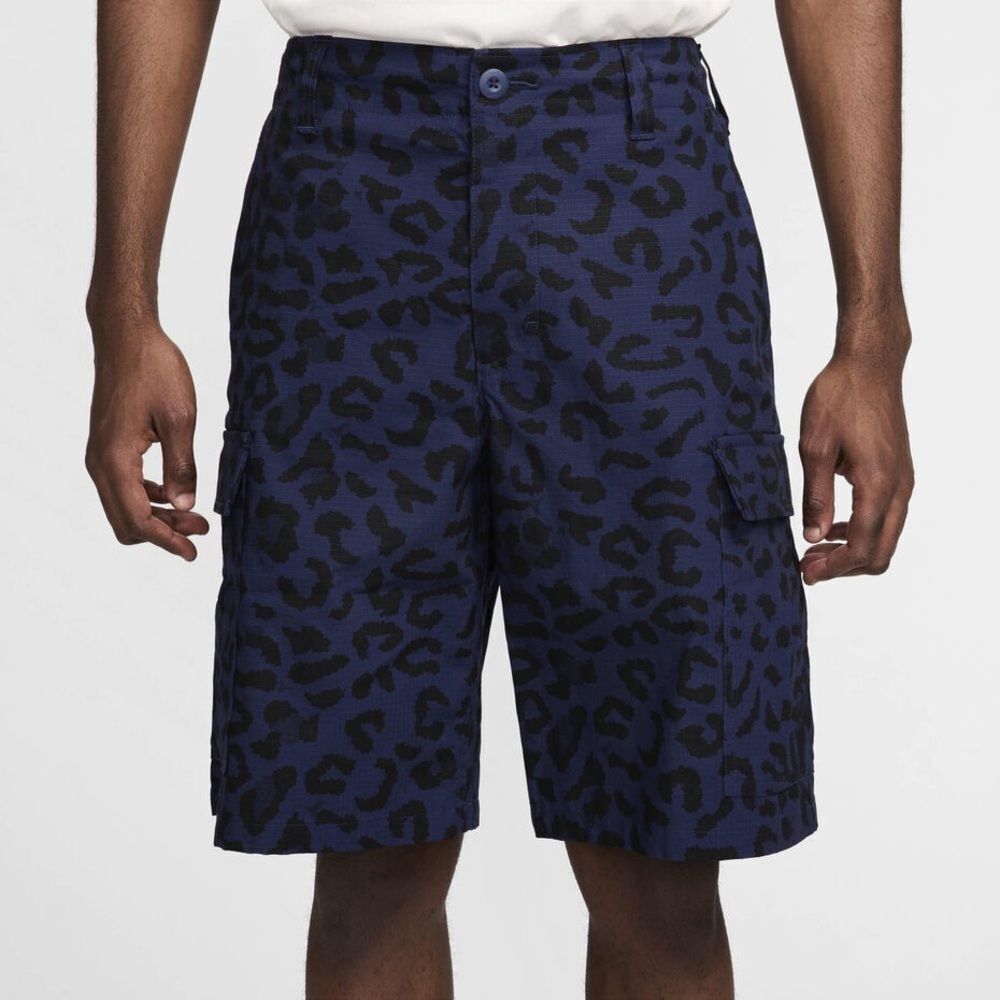 Nike SB Kearny Cargo Allover Print Skate Shorts Navy